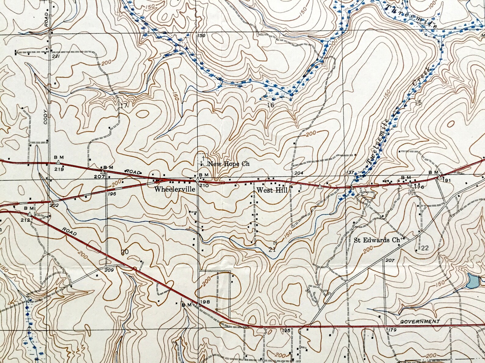 Antique Spring Hill, Alabama 1943 US Geological Survey Topographic Map ...