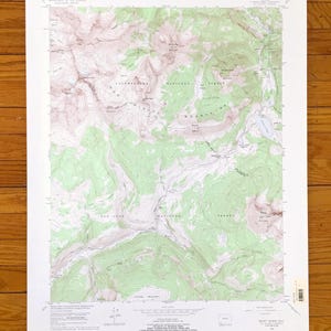 Mapa topográfico del antiguo monte Wilson, Colorado, 1953, Servicio Geológico de Estados Unidos – San Miguel, condado de San Juan, bosque nacional Uncompahgre, Dolores, Colorado