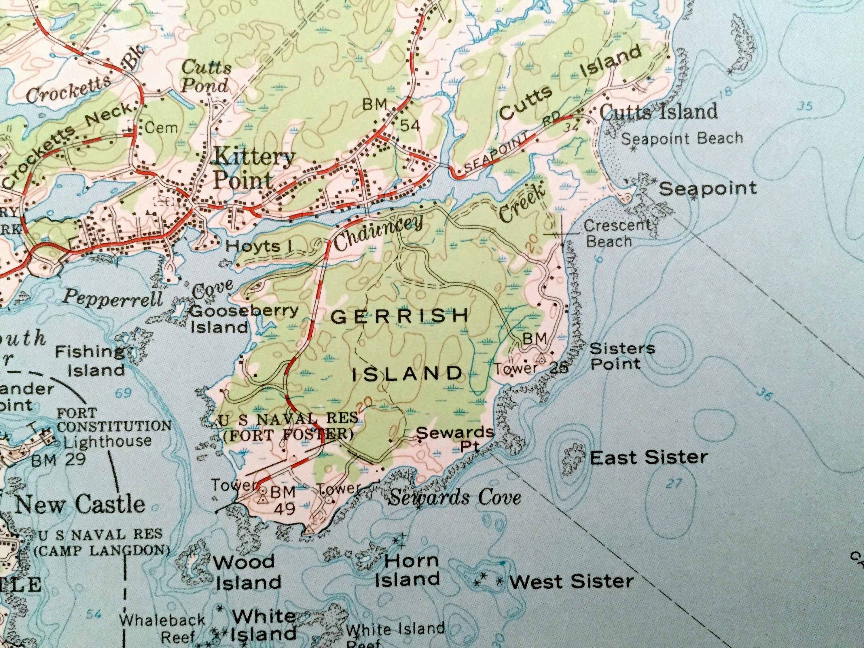 Antique Kittery Maine 1956 US Geological Survey Topographic Etsy