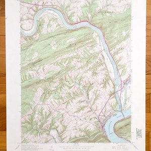 Antique Duncannon, Pennsylvania 1952 US Geological Survey Topographic Map – Condado de Perry, Condado de Dauphin, Wheatfield, Penn, Miller, Buffalo