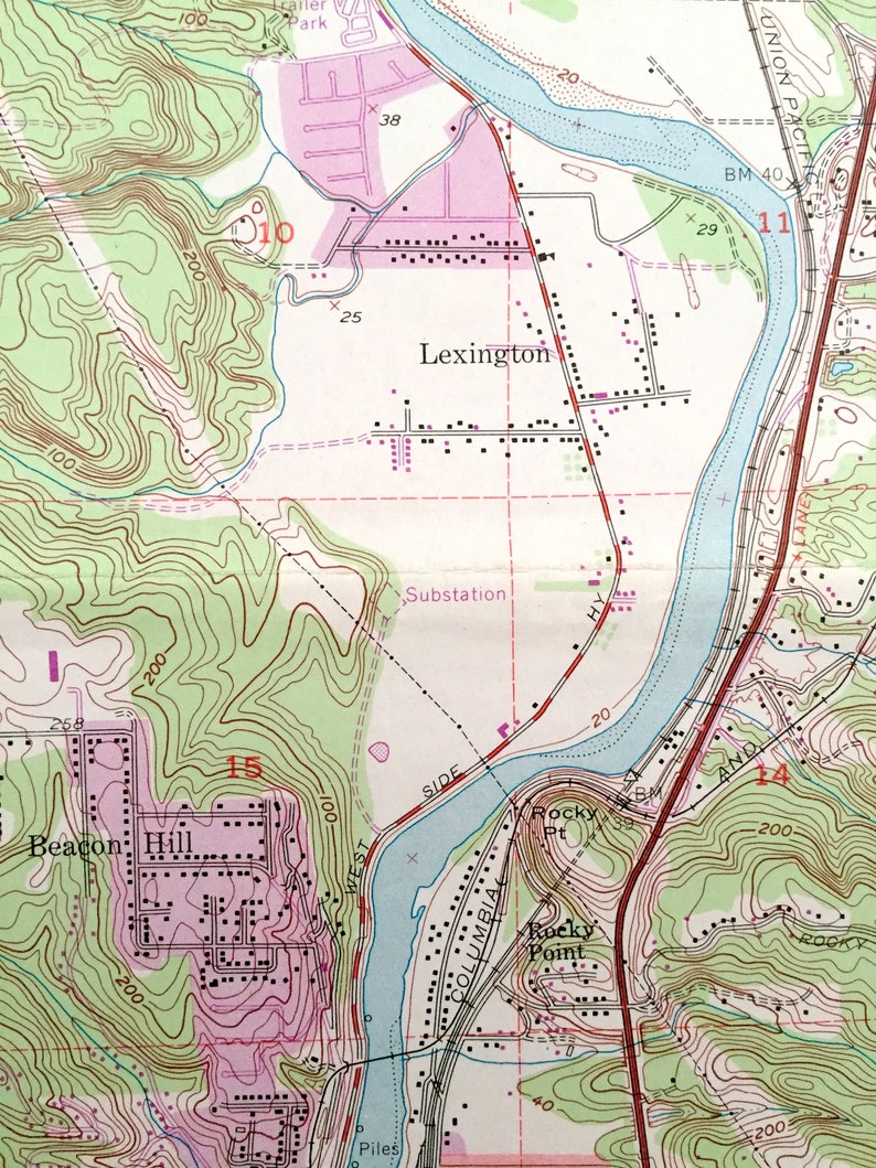 Antique Kelso Washington 1953 US Geological Survey Etsy