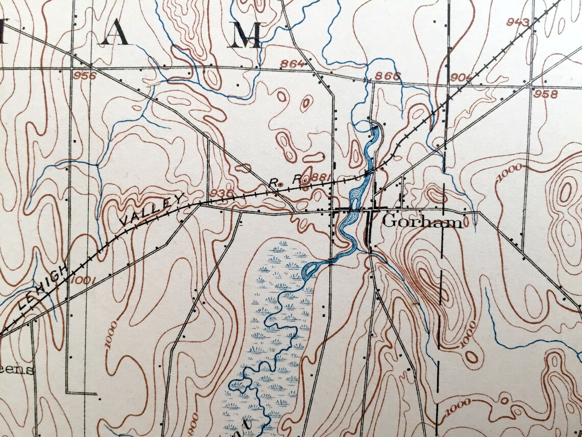 Antique Phelps New York 1902 US Geological Survey Topographic Etsy Italia