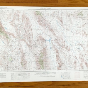 Antike Death Valley, Kalifornien 1954 US Geologischen Dienst Topographische Karte - Panamint Springs, Keeler, Ballarat, Amargosa Bergkette, Nevada, CA