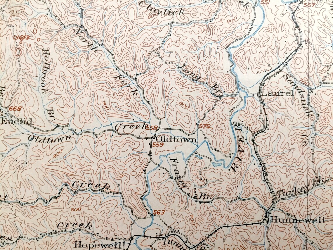 Antique Kenova West Virginia 1903 US Geological Survey Etsy