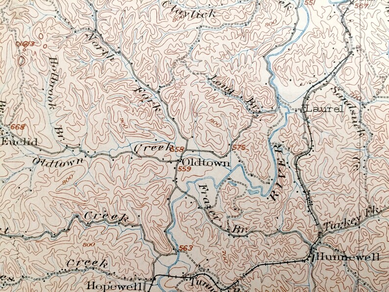 Antique Kenova West Virginia 1903 US Geological Survey Etsy