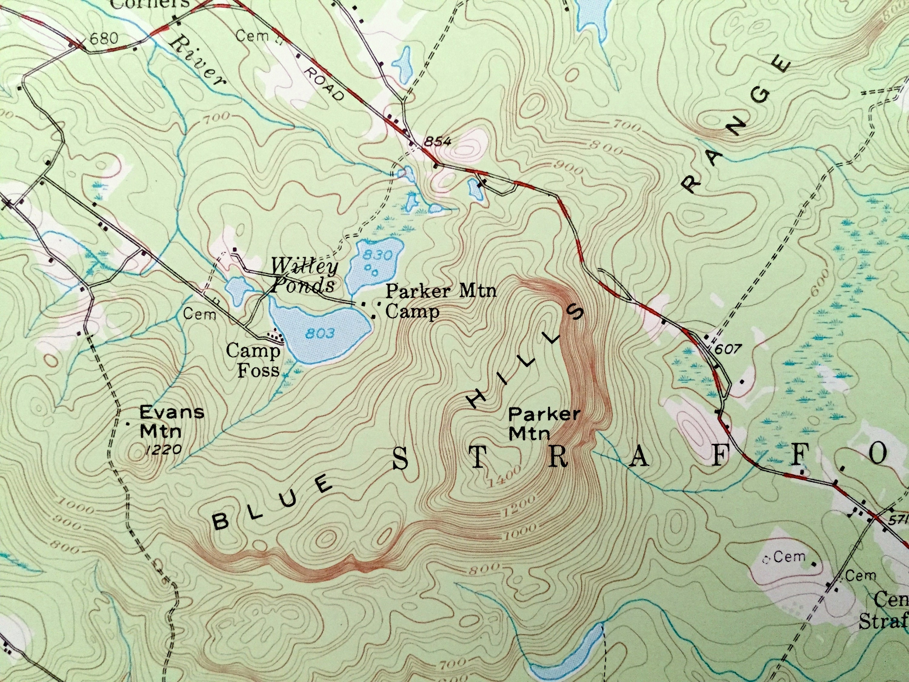 Antique Merrymeeting Lake New Hampshire 1957 US Geological Etsy