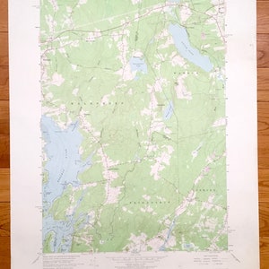Antique Waldoboro, Maine 1965 US Geological Survey Topographic Map – Knox, Lincoln County, Warren, Friendship, Cushing, Medomak River, ME