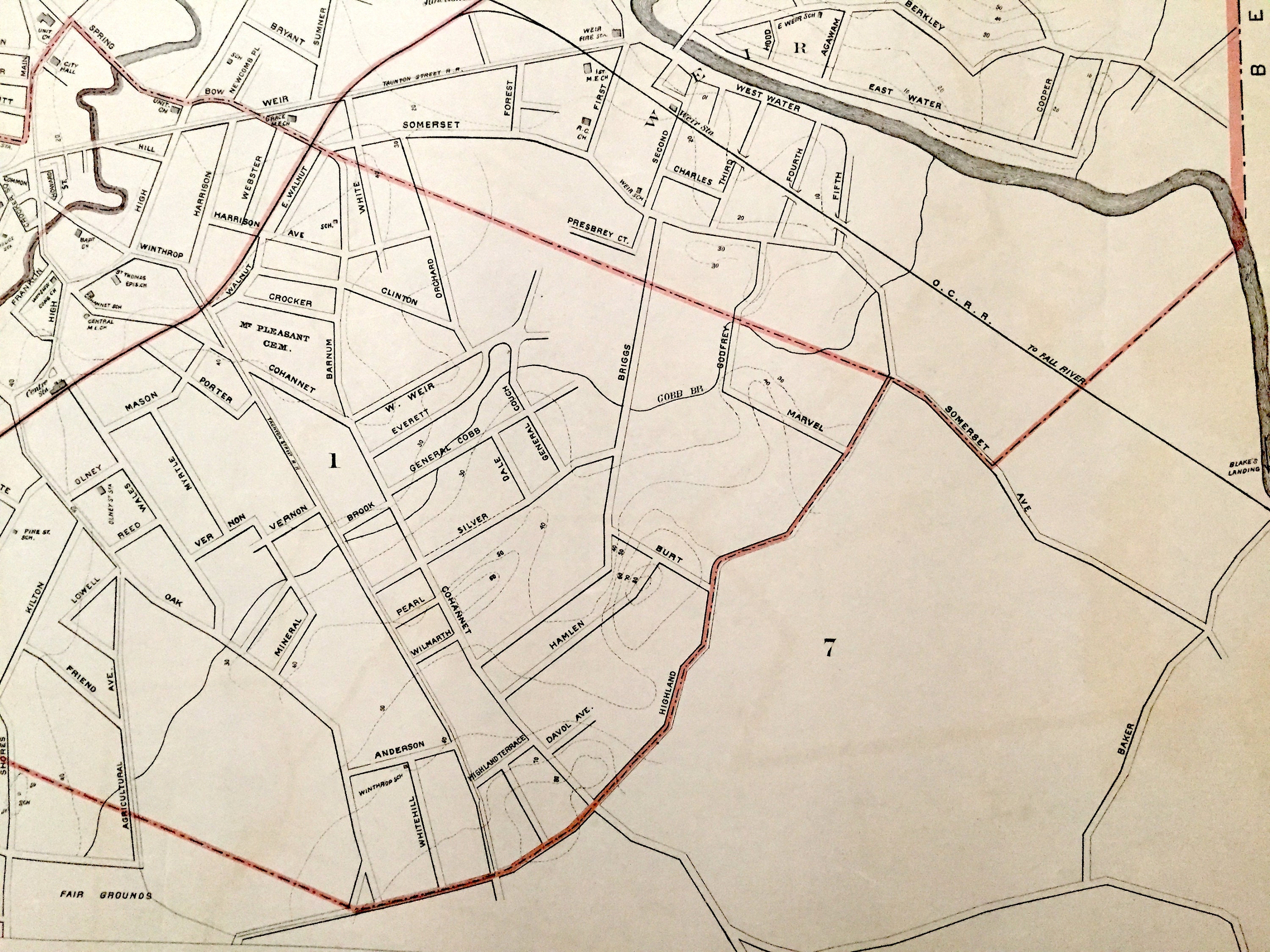 Antique 1891 Taunton Massachusetts Street Map From H Etsy UK