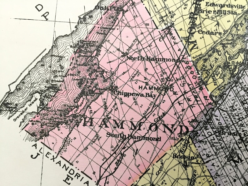 Antique St. Lawrence County New York 1912 New Century Atlas Etsy