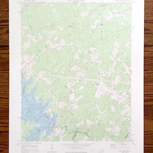 Antique Lake Anna East, Virginia 1973 US Geological Survey Topographic Map – Louisa, Spotsylvania County, Lewiston, Partlow, Chewnings, VA