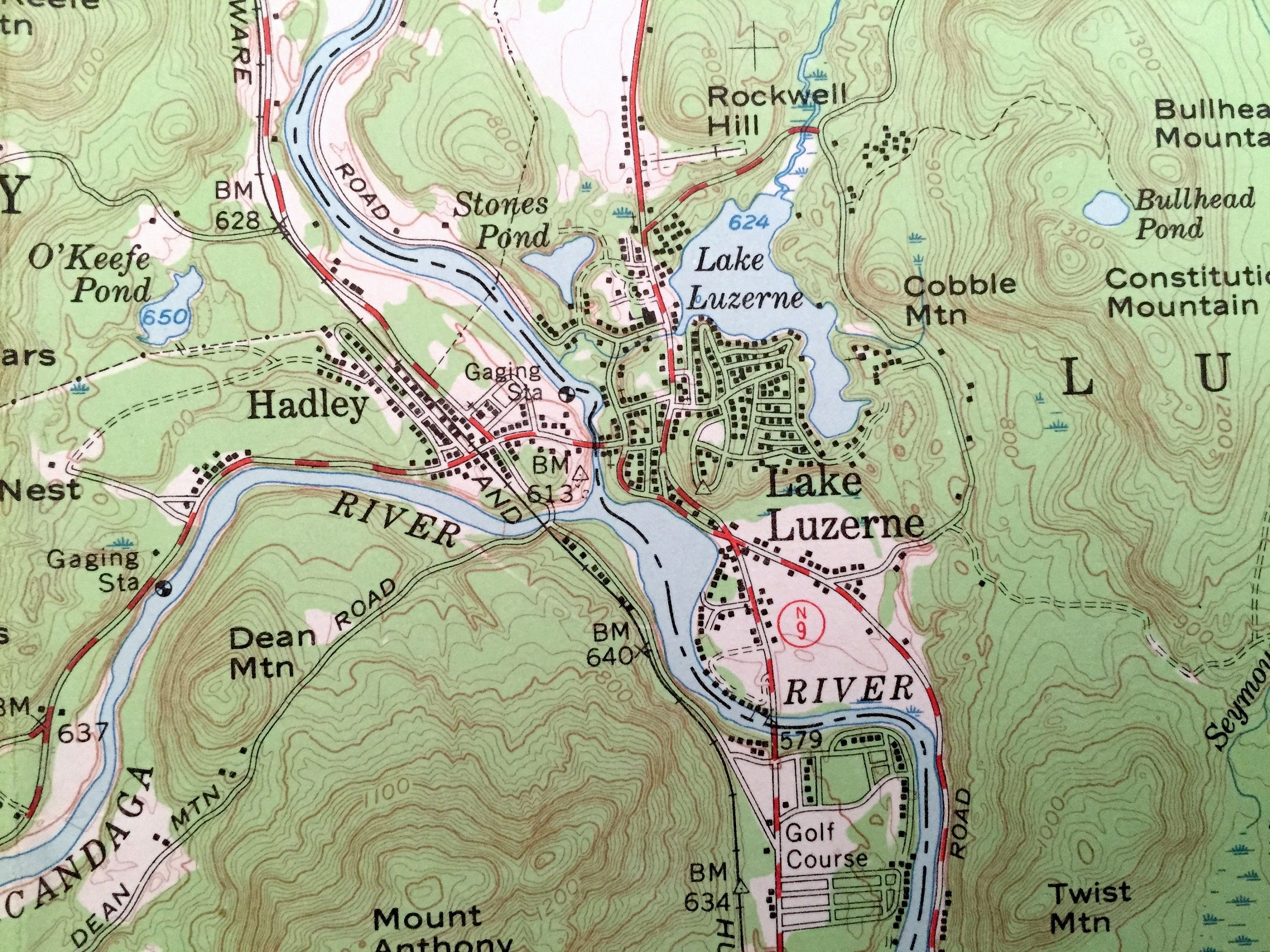 Antique Lake Luzerne New York 1955 US Geological Survey Etsy