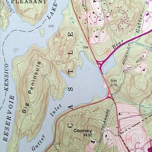 Antique Glenville, Connecticut & NY 1960 US Geological Survey