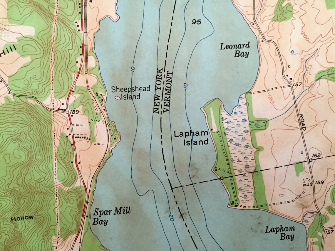 Antique Crown Point New York 1950 US Geological Survey Etsy