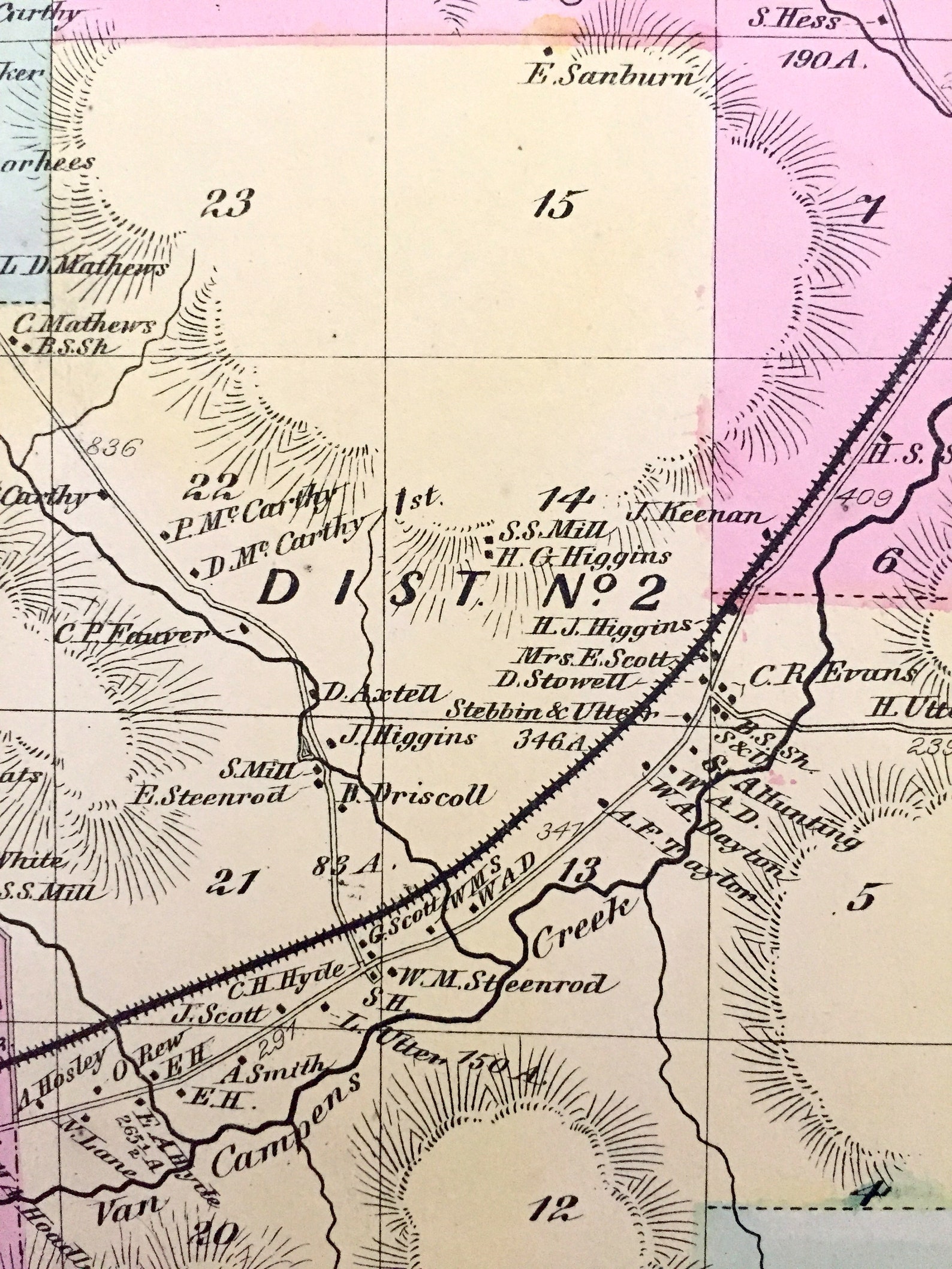 Antique 1869 Friendship New York Map From D.G. Beers Atlas of Etsy