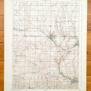Antique Lisbon, Ohio 1909 US Geological Survey Topografische Kaart - Mahoning, Columbiana County, Smith, Berlijn, Goshen, Green, Butler, Salem OH