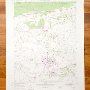 Antike Lititz, Pennsylvania 1956 US Geological Survey Topographische Karte – Libanon, Lancaster County, Elizabeth, Warwick, Manheim, Penn, PA