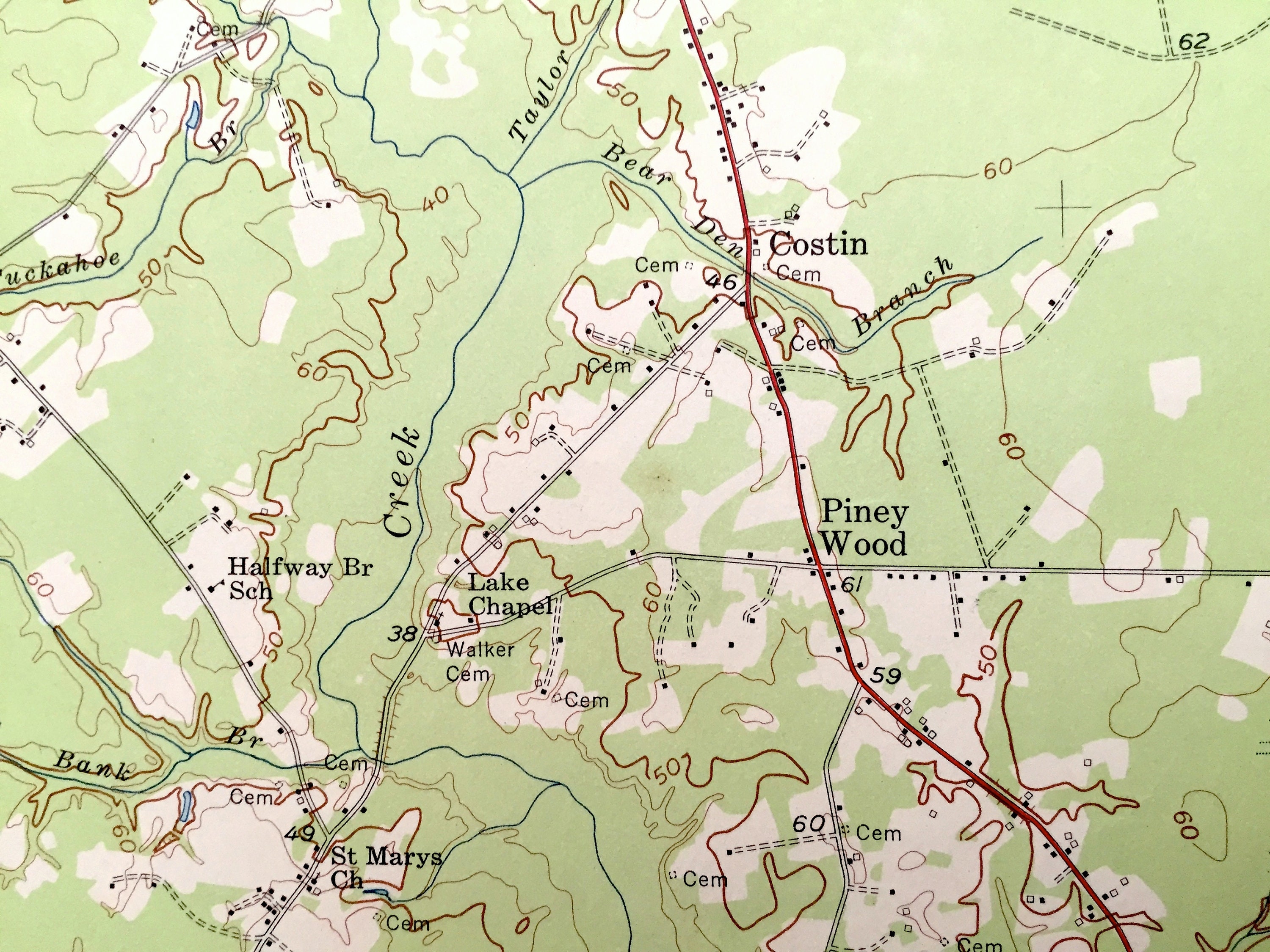 Antique Atkinson North Carolina 1955 US Geological Survey Etsy