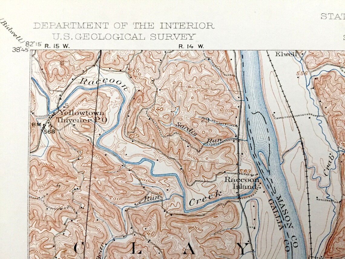 Antique Glenwood West Virginia 1908 US Geological Survey Etsy
