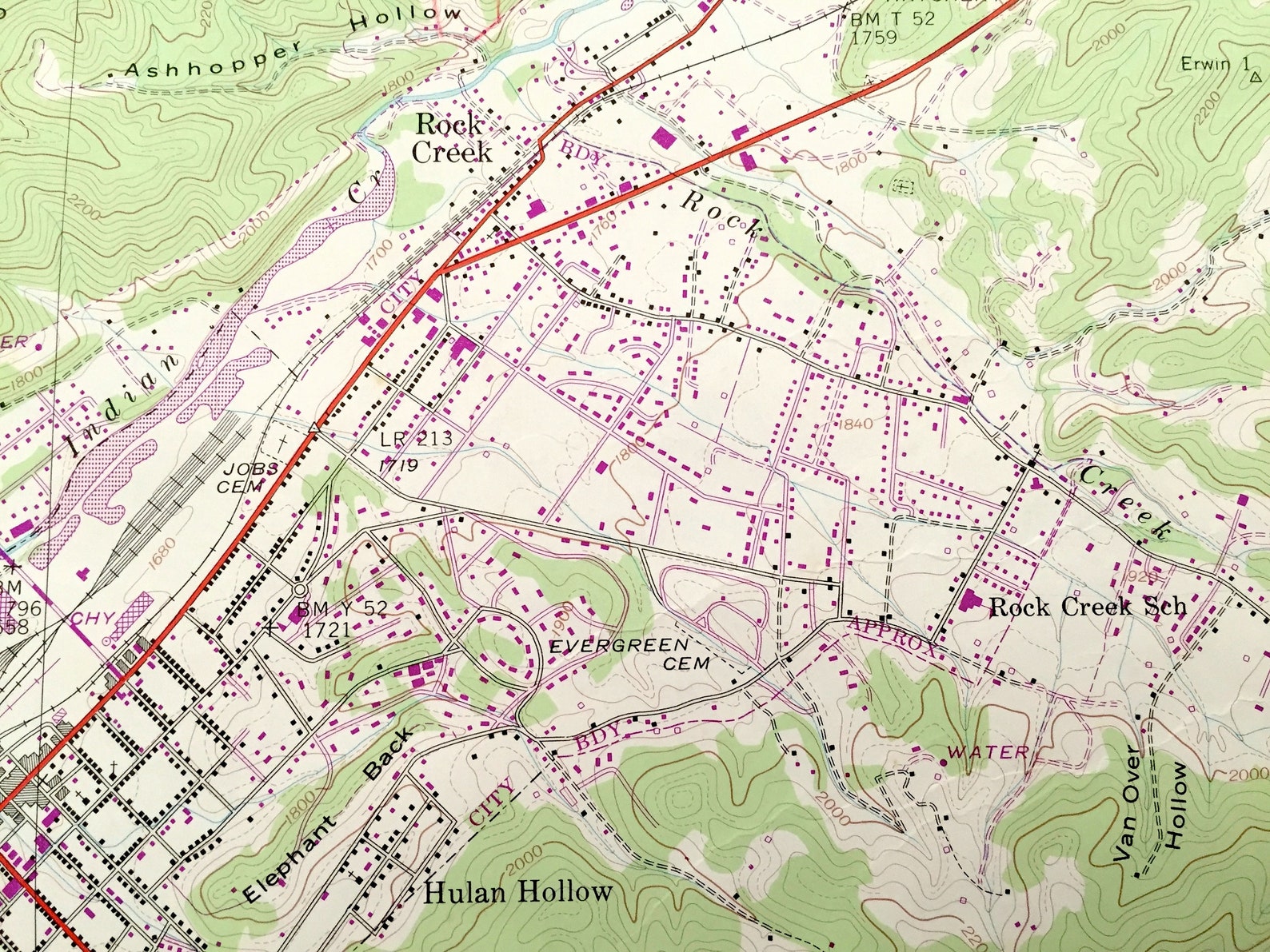 Antique Erwin Tennessee 1939 US Geological Survey Topographic Etsy