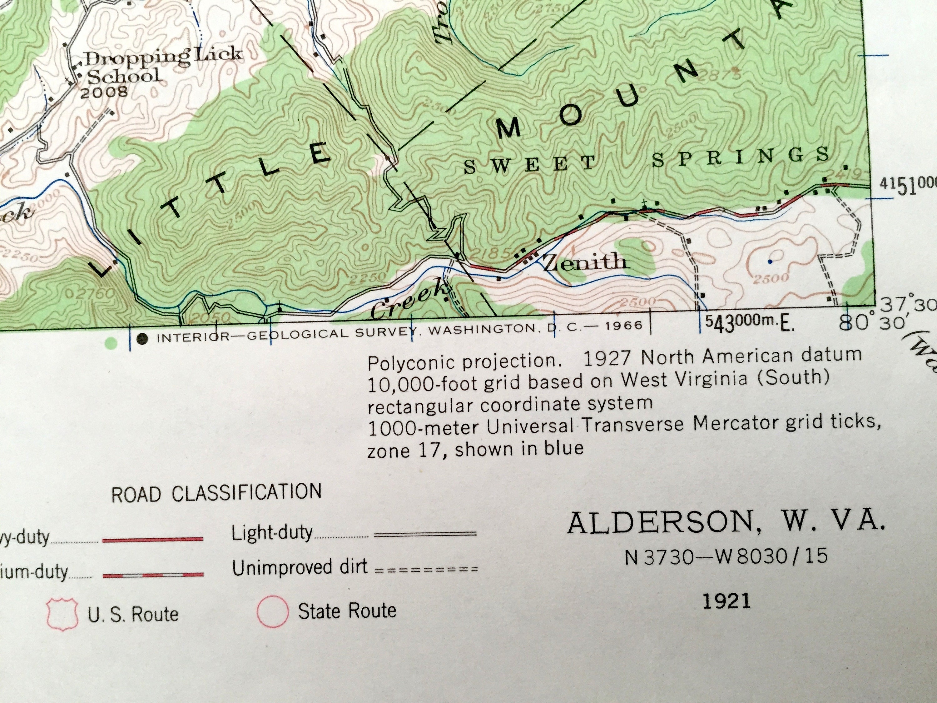 Antique Alderson West Virginia 1921 US Geological Survey Etsy Canada
