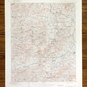 Antike Mount Mitchell, North Carolina 1902 US Geologische Übersicht Topographische Karte - Yancey County, Pensacola, Athlone Marion Barnardsville NC