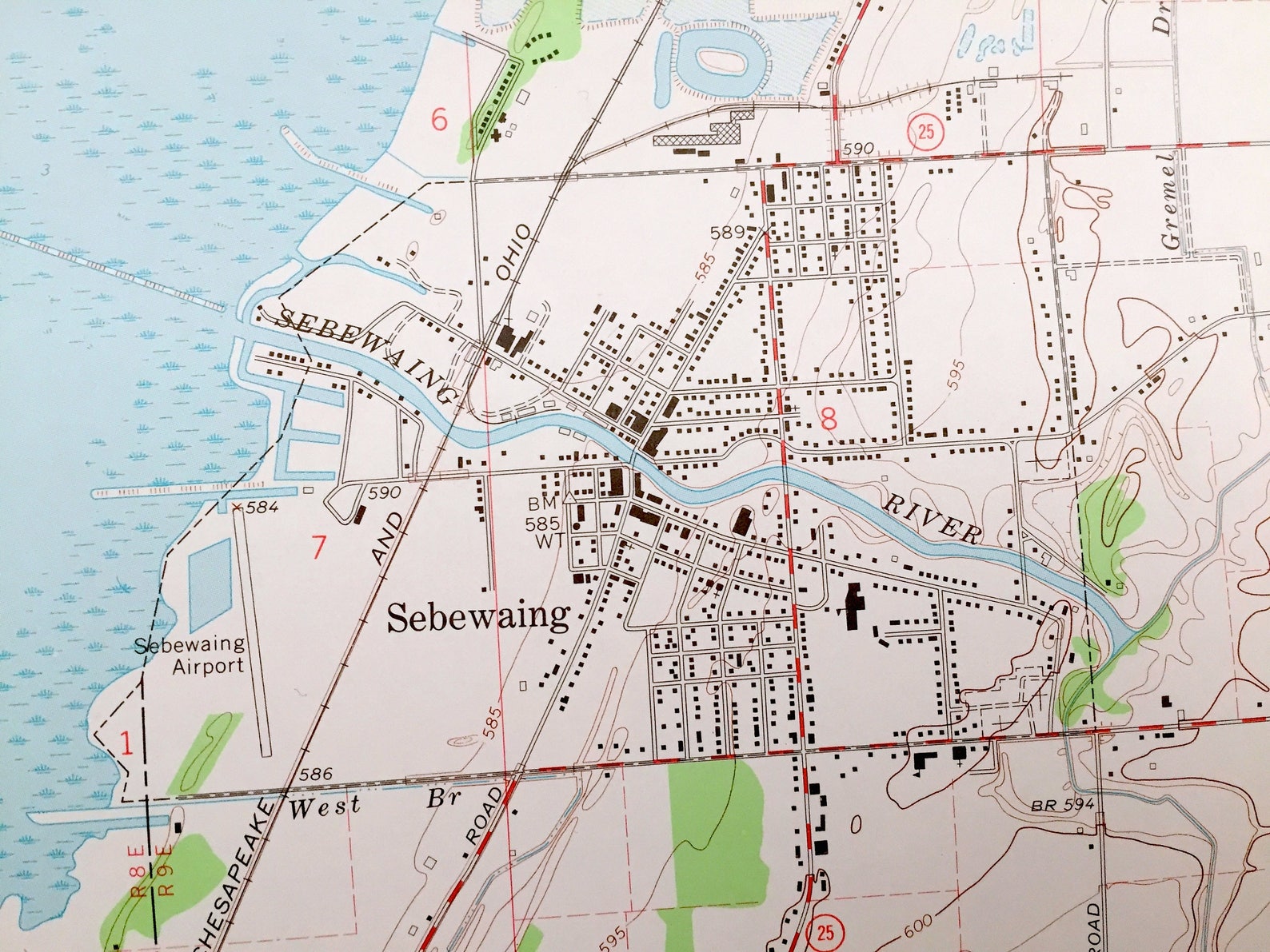 Antique Sebewaing Michigan 1963 US Geological Survey Etsy