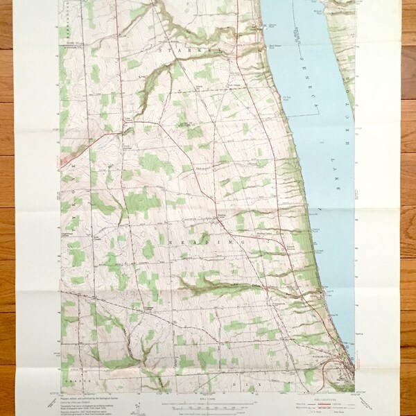 Topographical Map of Seneca Lake Ny Etsy