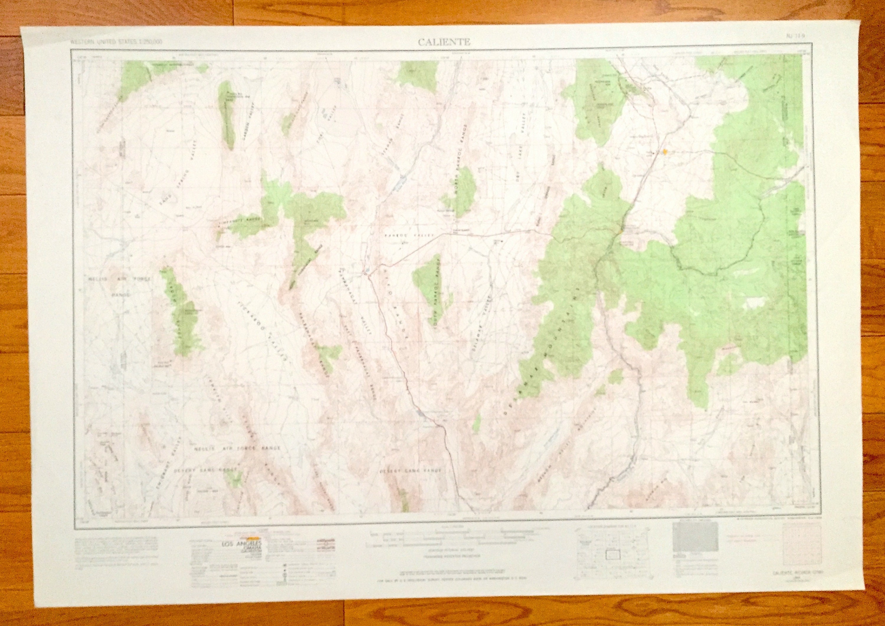 Antique Caliente Nevada 1954 US Geological Survey Topographic Etsy