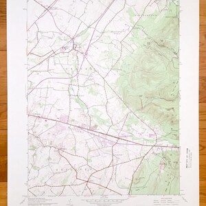 Mapa topográfico antigo da Escócia, Pensilvânia, 1944 do US Geological Survey - Condado de Franklin, Southampton, Greene, Guilford, Green Village