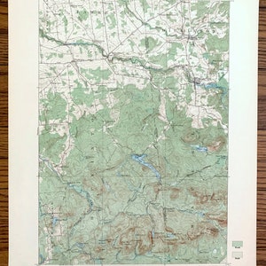Antique Nicholville, New York 1921 Carte topographique de l’US Geological Survey – St Lawrence, comté de Franklin, lac Ozonia, St Regis Adirondacks NY