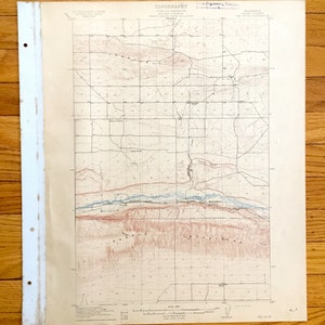 Antique Red Rock, Washington 1911 Us Geological Survey Topographische Karte – Grant County, Royal City, Crab Creek, Saddle Mountains, WA
