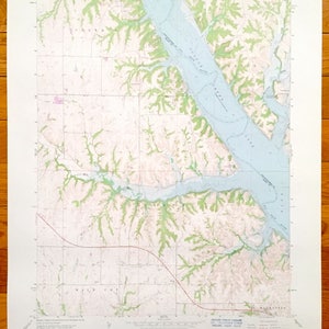 Antique Olsburg, Kansas 1964 US Geological Survey Topographic Map – Sherman, Green, Grant, Wild Cat, Manhattan, Riley, Tuttle Creek Lake, KS