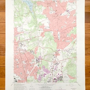 Ancienne carte topographique de Huntington, New York, 1967 US Geological Survey - Long Island, comté de Suffolk, Oyster Bay, Syosset, Hicksville, New York