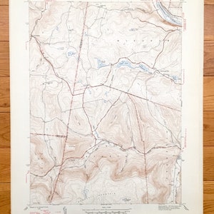 Antique Jenningsville, Pennsylvanie 1947 US Geological Survey Carte topographique - Windham, Braintrim, Forkston, North Branch, Colley, Lovelton