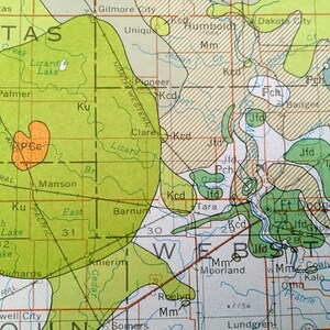 Antique Iowa State 1969 Geological Survey Map – Des Moines, Cedar ...
