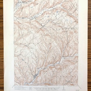 Antique Delhi, New York 1911 US 1911- 1911- Erdstudie Topographic Map – Delaware, Otsego County, Kortright, Meredith, Meridale, Davenport, NY
