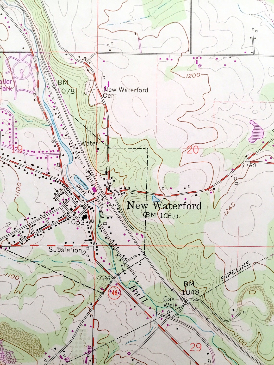 Antique East Palestine Ohio 1960 US Geological Survey - Etsy