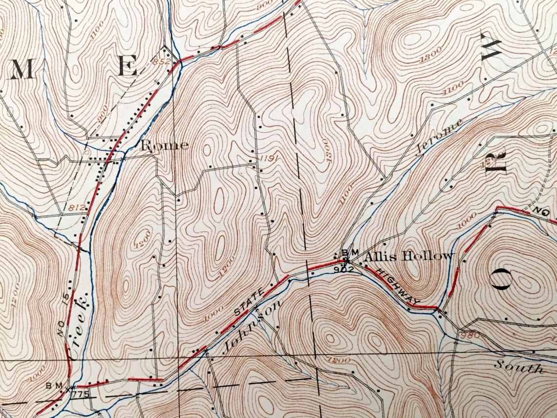 Antique Towanda Pennsylvania 1926 US Geological Survey Etsy