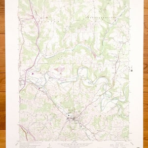 Antique Evans City, Pennsylvania 1958 US Geological Survey Topographic Map – Butler County, Lancaster, Connoquenssing, Jackson, Forward