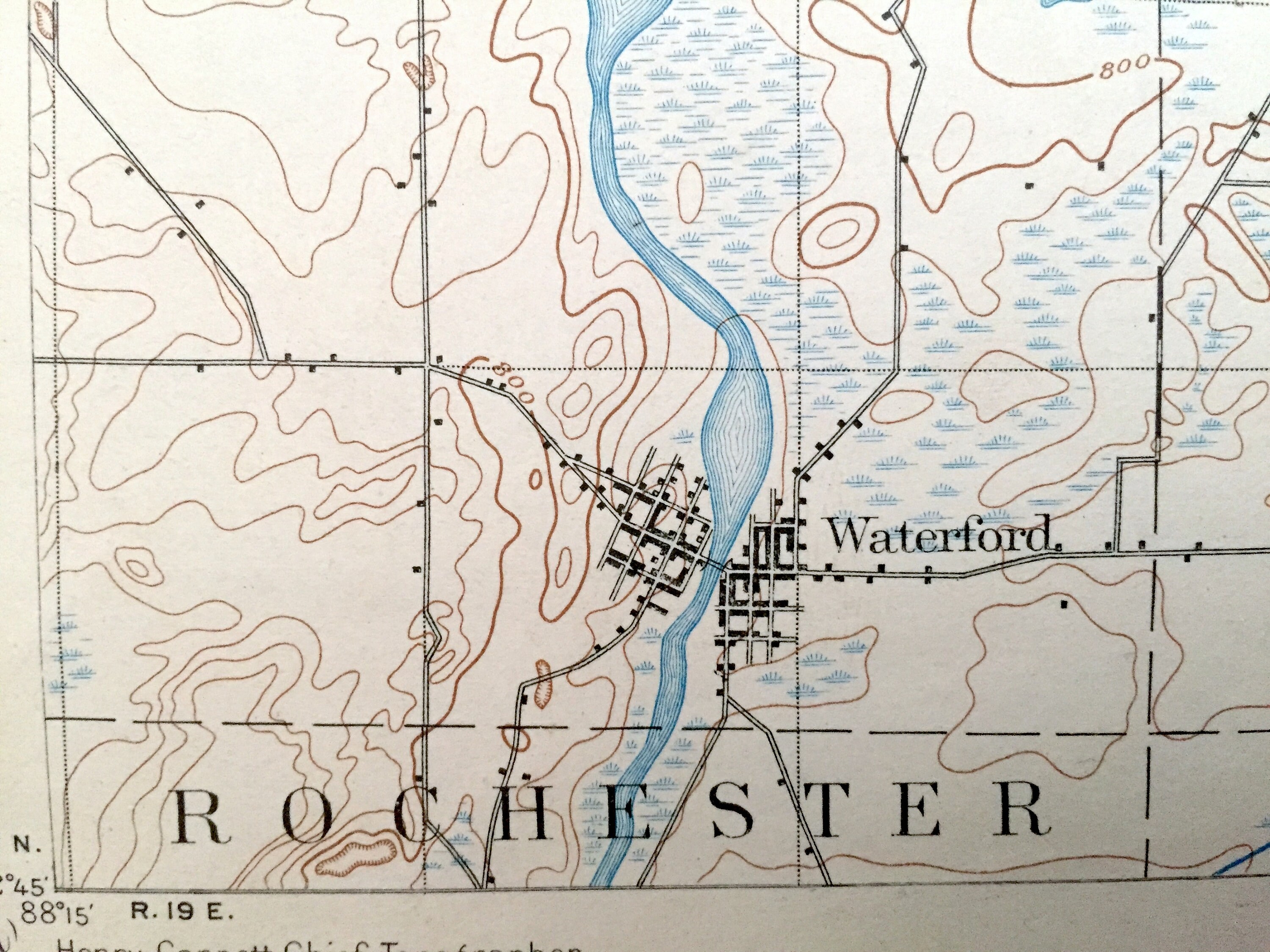 Antique Muskego Wisconsin 1901 US Geological Survey Etsy Sweden