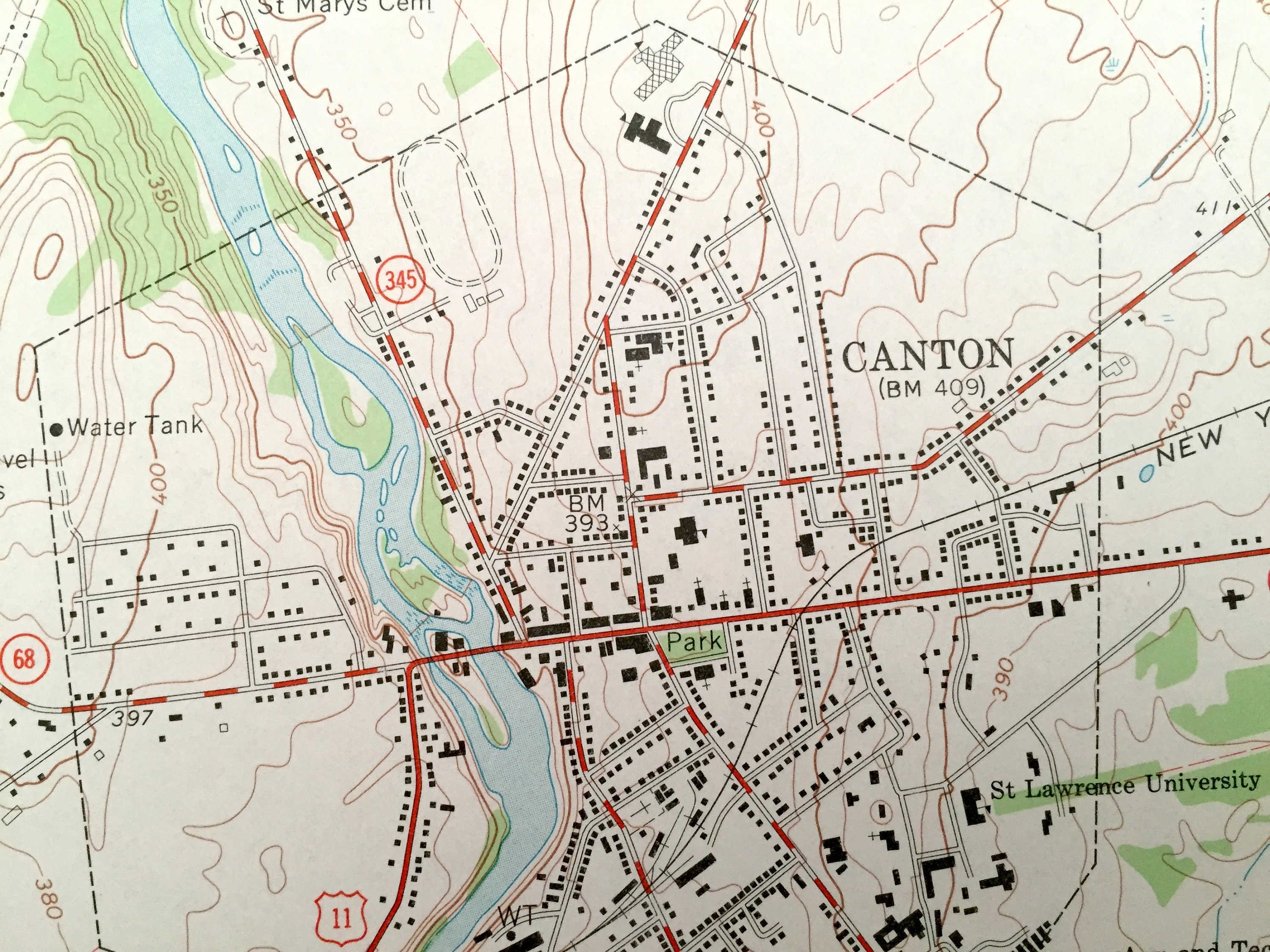 Antique Canton New York 1964 US Geological Survey Topographic Etsy UK