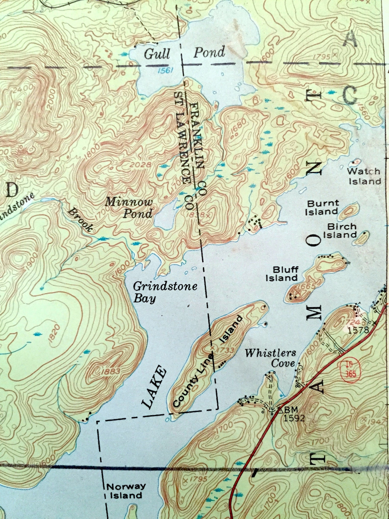 Antique Tupper Lake New York 1954 US Geological Survey Etsy