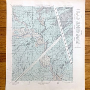 Antieke Muskogee, Oklahoma 1905 US Geological Survey topografische kaart - Muskogee, Fort Gibson, Wagoner, Cherokee Nation, Creek Nation, OK