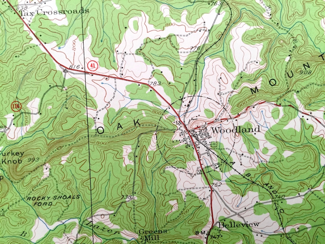 Antique Warm Springs 1934 US Geological Survey Etsy
