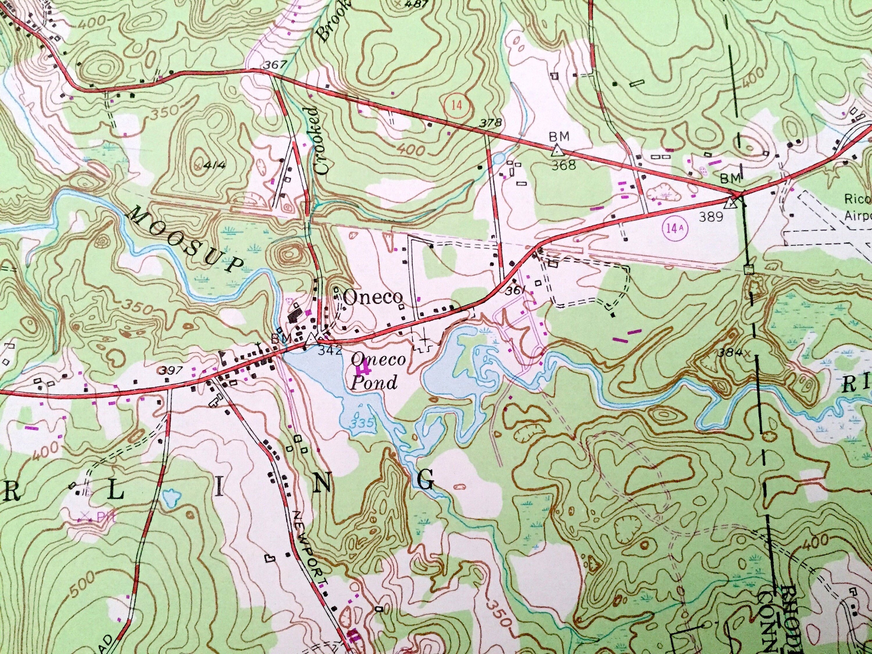 Antique Oneco Connecticut 1953 US Geological Survey Etsy