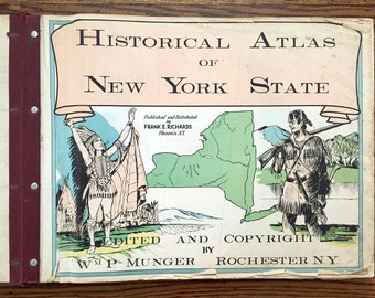 アンティーク モンゴメリー郡、ニューヨーク 1941 年歴史地図帳 