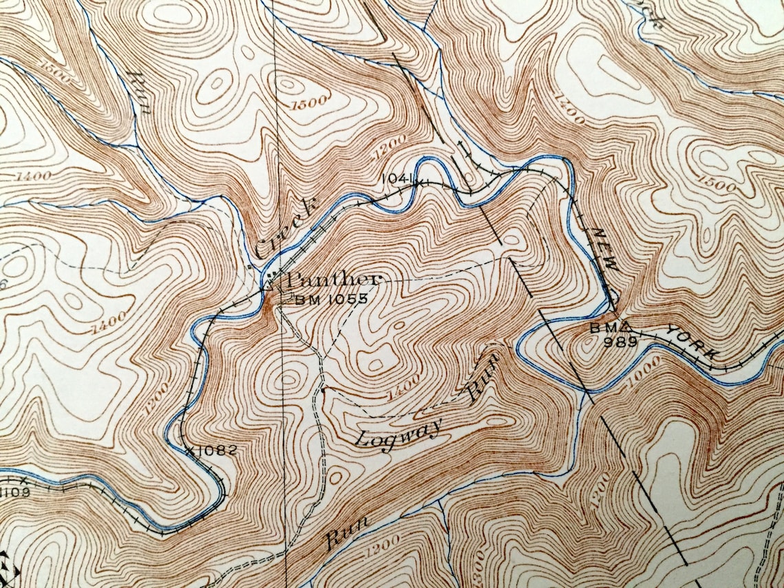 Antique Snow Shoe Pennsylvania 1931 US Geological Survey Etsy UK