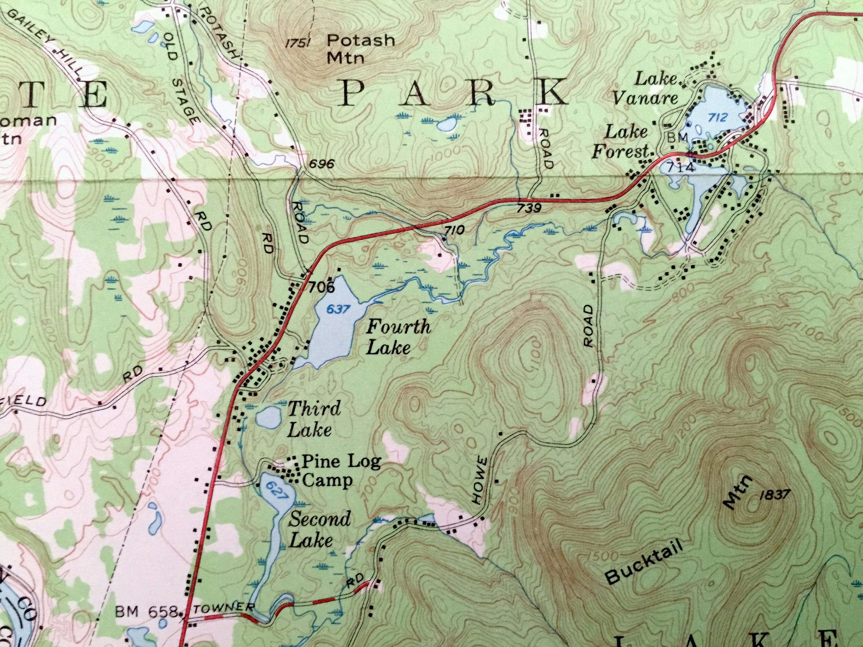 Antique Lake Luzerne New York 1955 US Geological Survey Etsy