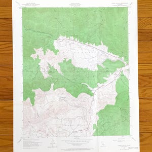 Antieke topografische kaart van Cuddy Valley, Californië, 1943, van de US Geological Survey – Kern, Ventura County, Los Padres National Forest, Mt Pinos, CA