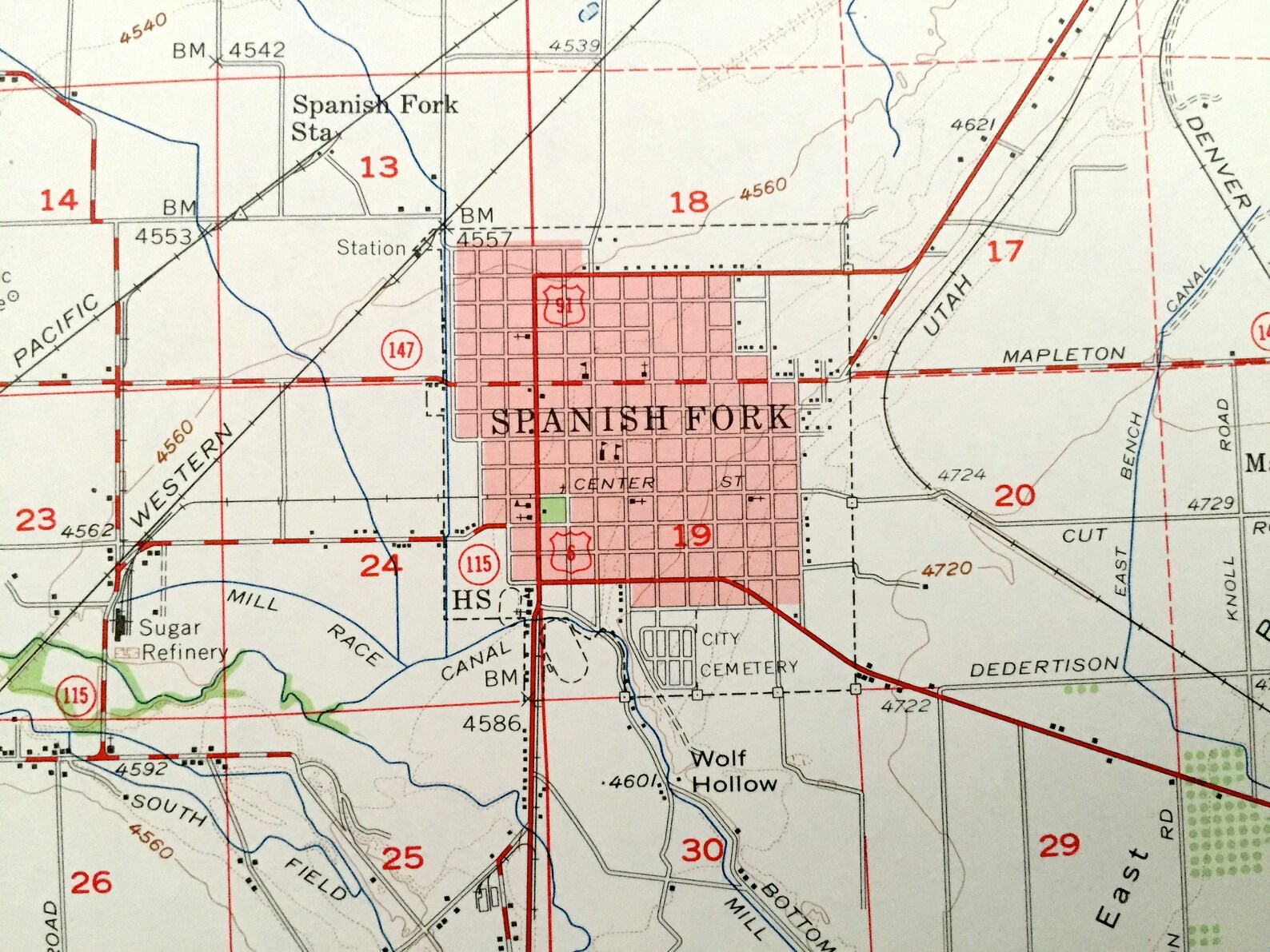 Antique Provo Utah 1949 Mapa topográfico del servicio Etsy España
